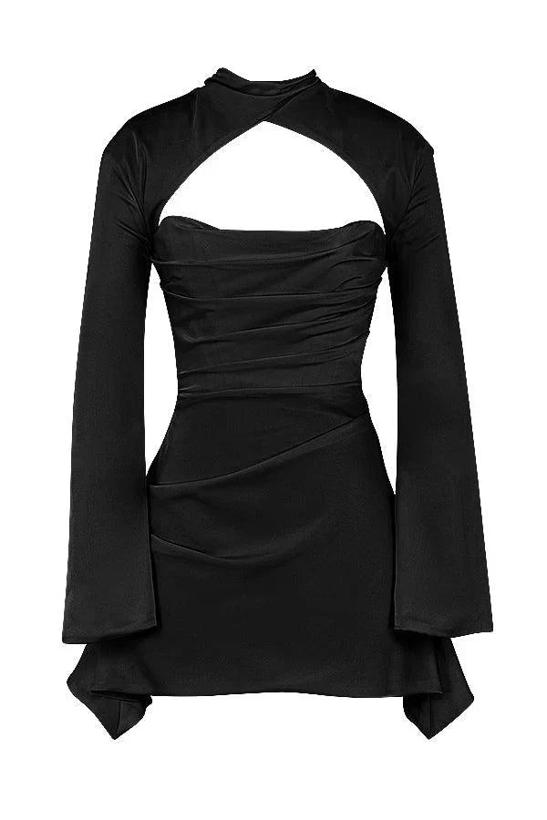Paulette | Cocktail Dress With Cutout and Long Sleeves 