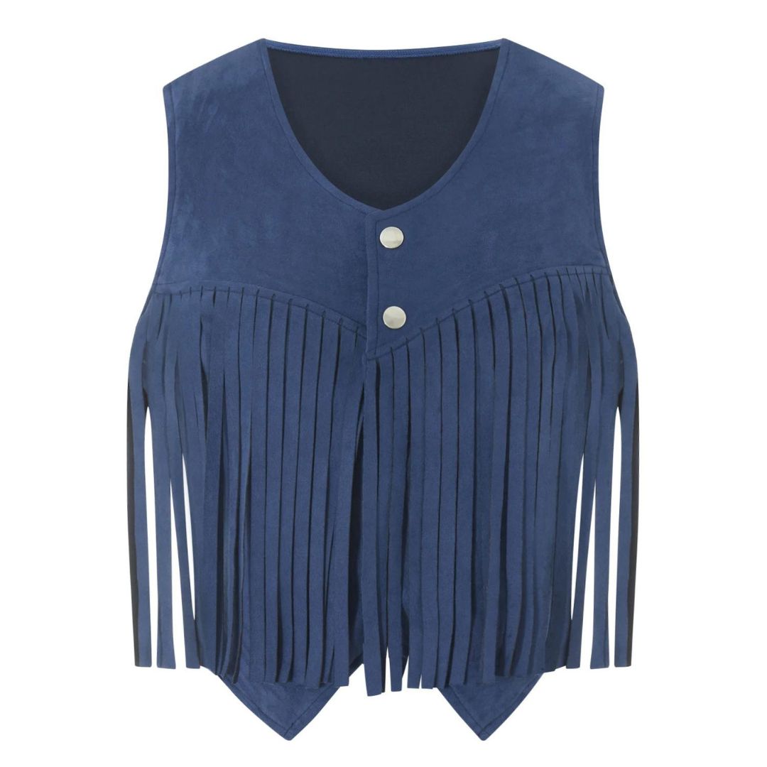 Eva | Jachetă Scurtă Fără Mâneci – Look Vestern și În Tendințe 