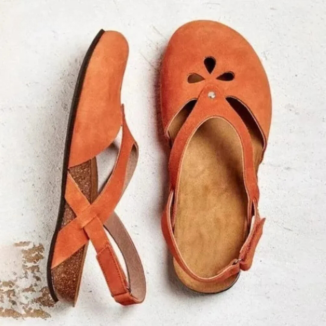 Albertine | Elegant Sandals – Closed Toe and Secure Fit 