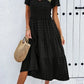 Sophie | Bohème Chic Kleid mit kurzen Ärmeln 