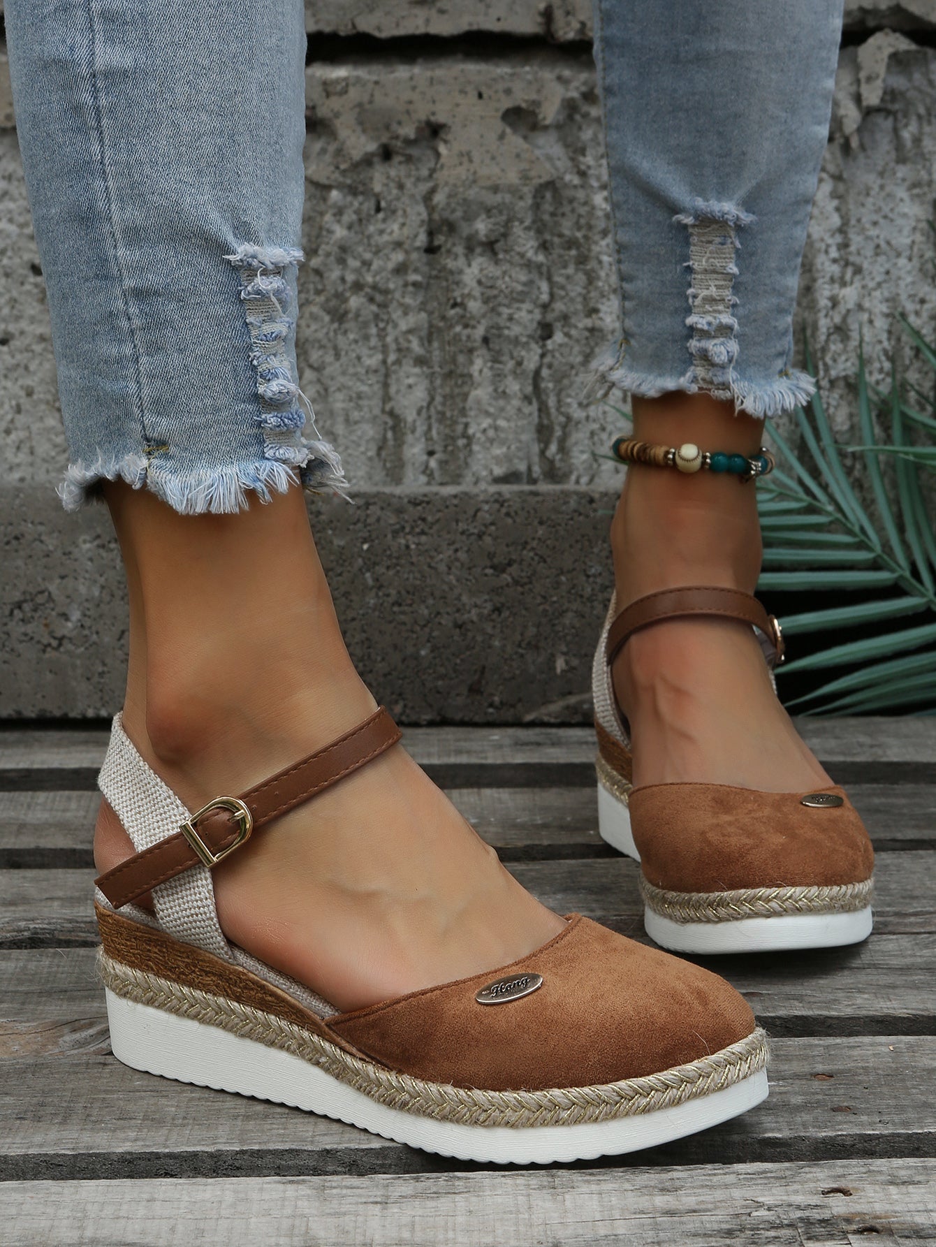 Lucie | Espadrilles mit Keilabsatz – Boho-Chic Look 