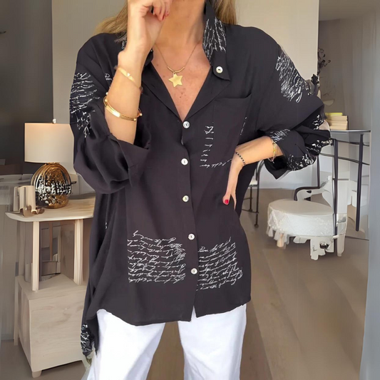 Sophie | Camisa Elegante de Verano – Toques Artísticos y Modernos 