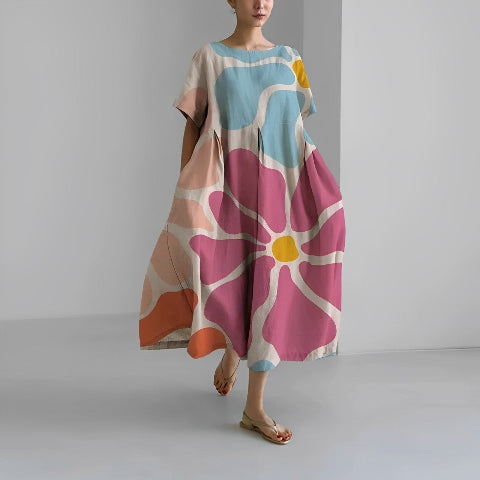 Dorothée | Robe Longue À Motifs – Coupe Ample Et Tendance