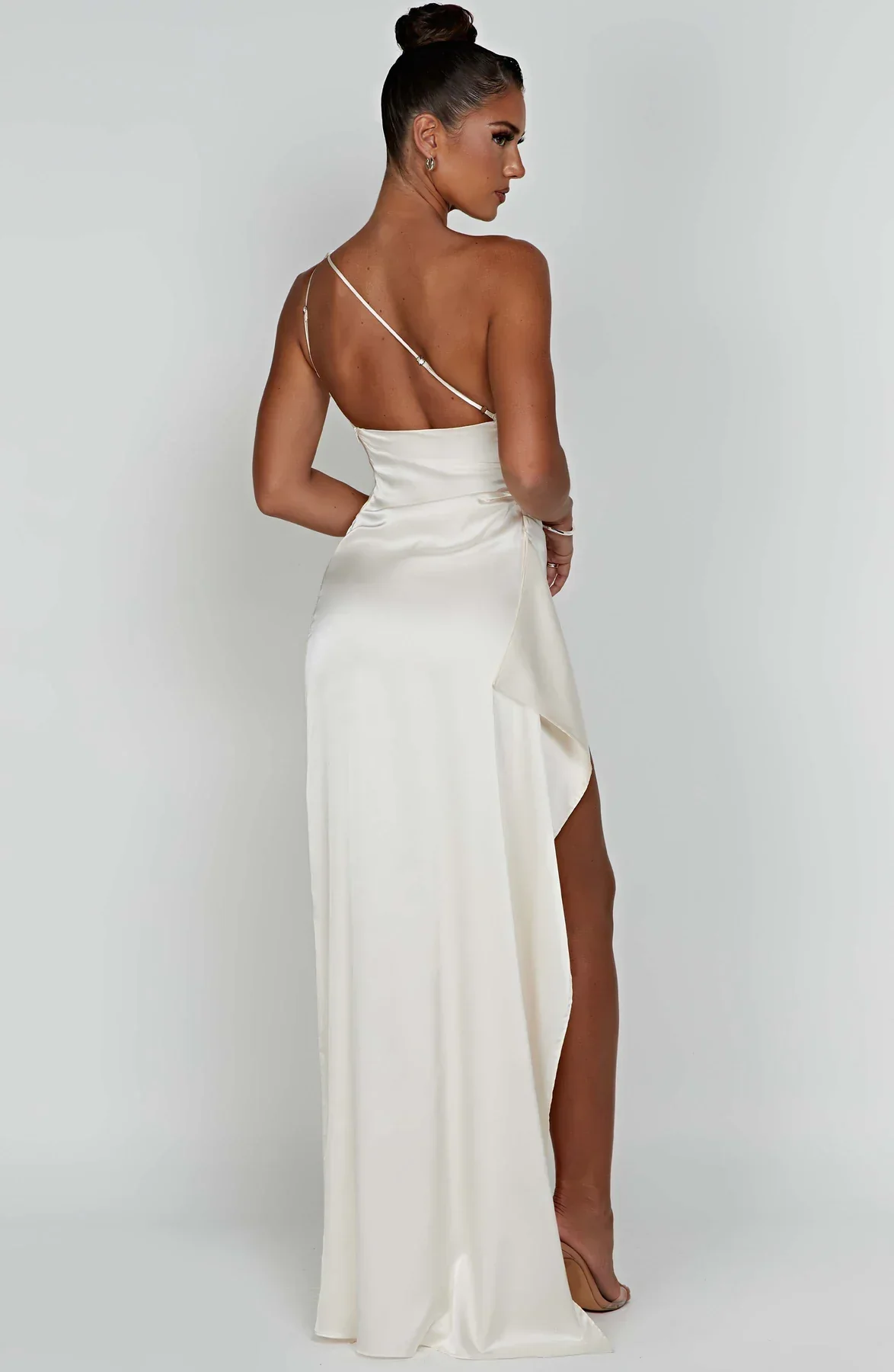Naïs | Asymmetrical Long Evening Dress with Slit 
