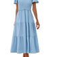 Sophie | Bohème Chic Kleid mit kurzen Ärmeln 