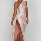 Naïs | Asymmetrical Long Evening Dress with Slit 