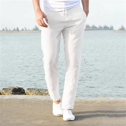 Walid | Long and Lightweight Pants with Elastic Waist 