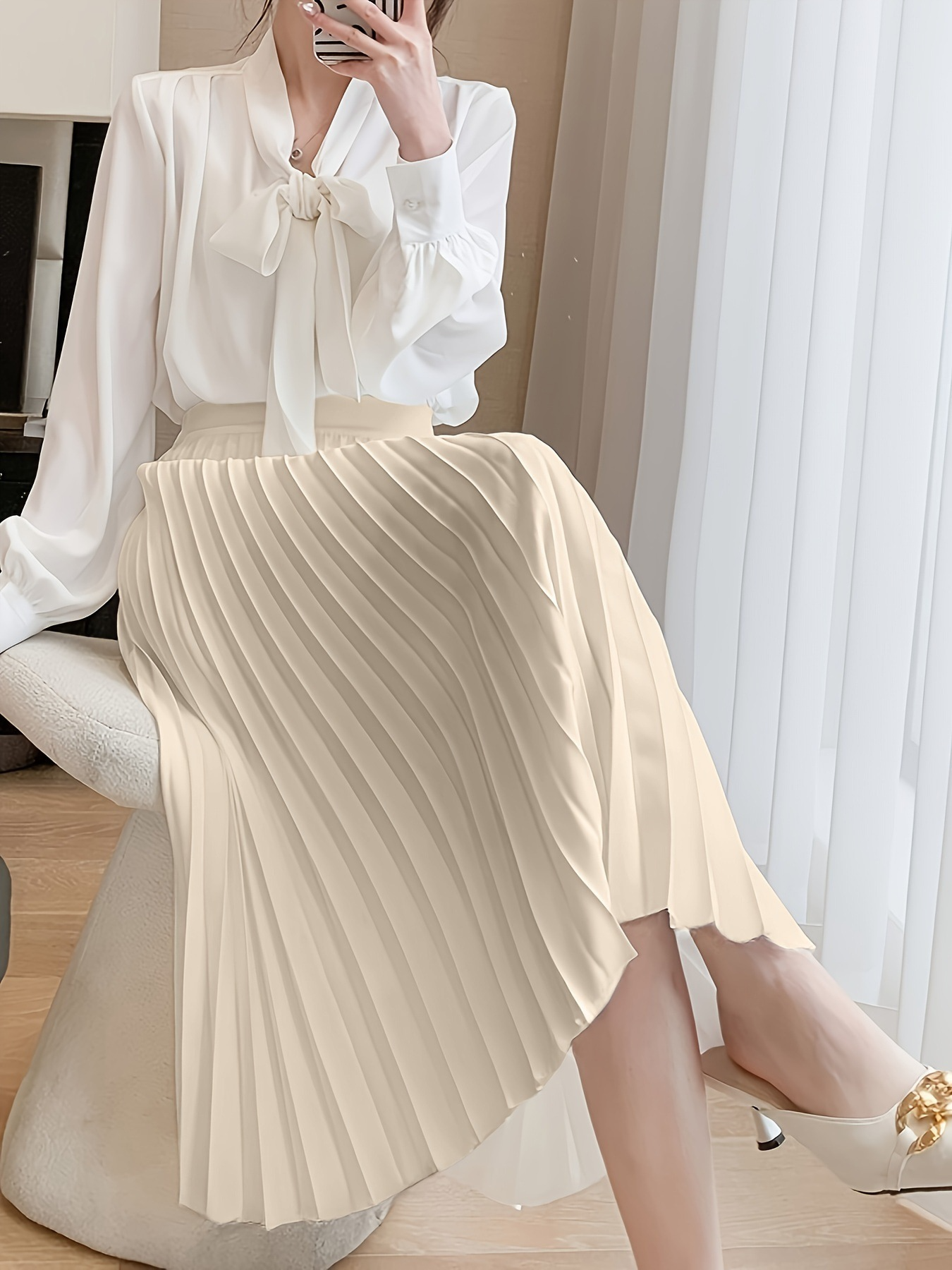 Céline | Högmidjad Plisserad Kjol – Elegans Och Sublimerad Silhuett 