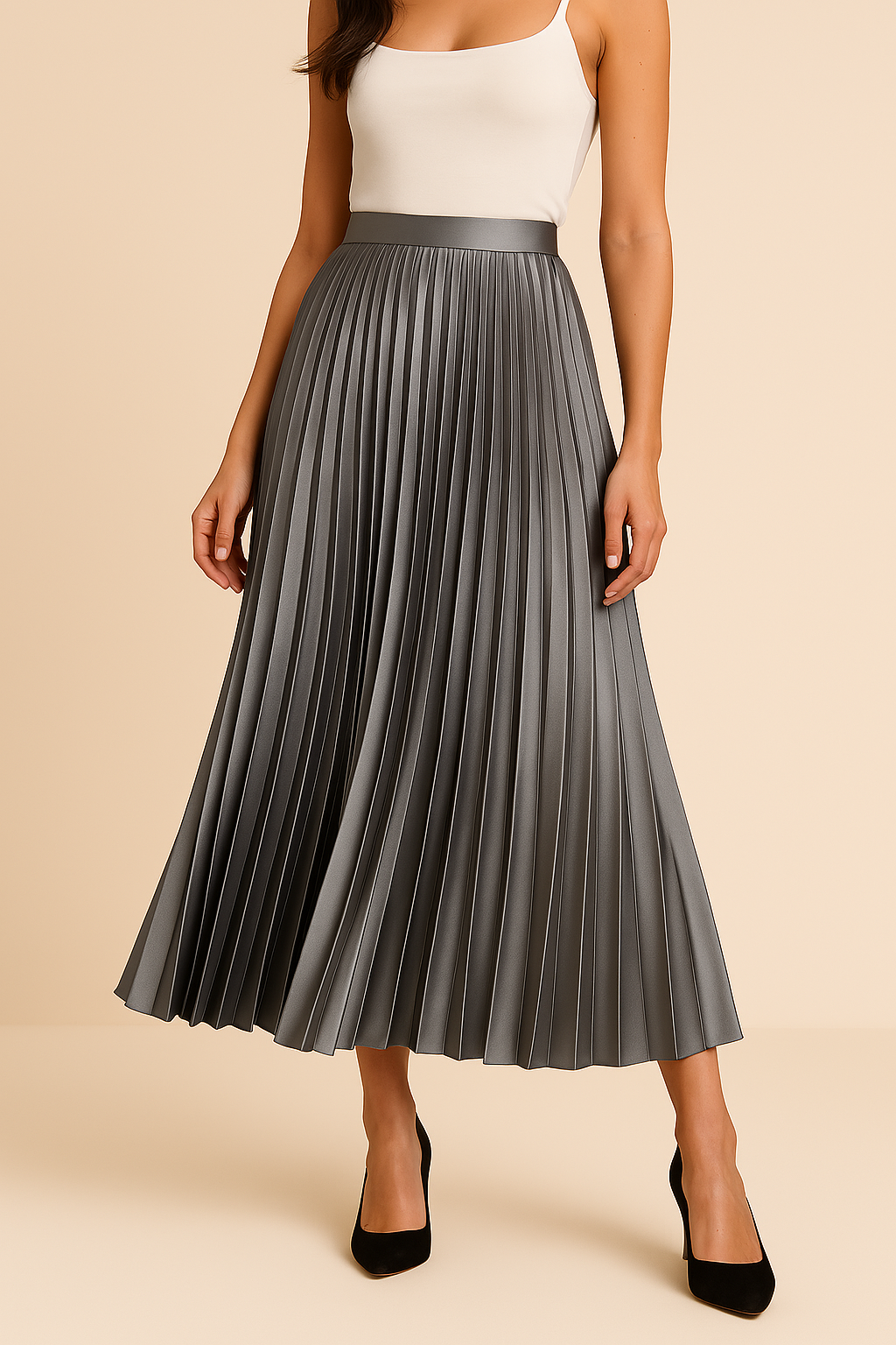 Céline | Högmidjad Plisserad Kjol – Elegans Och Sublimerad Silhuett 
