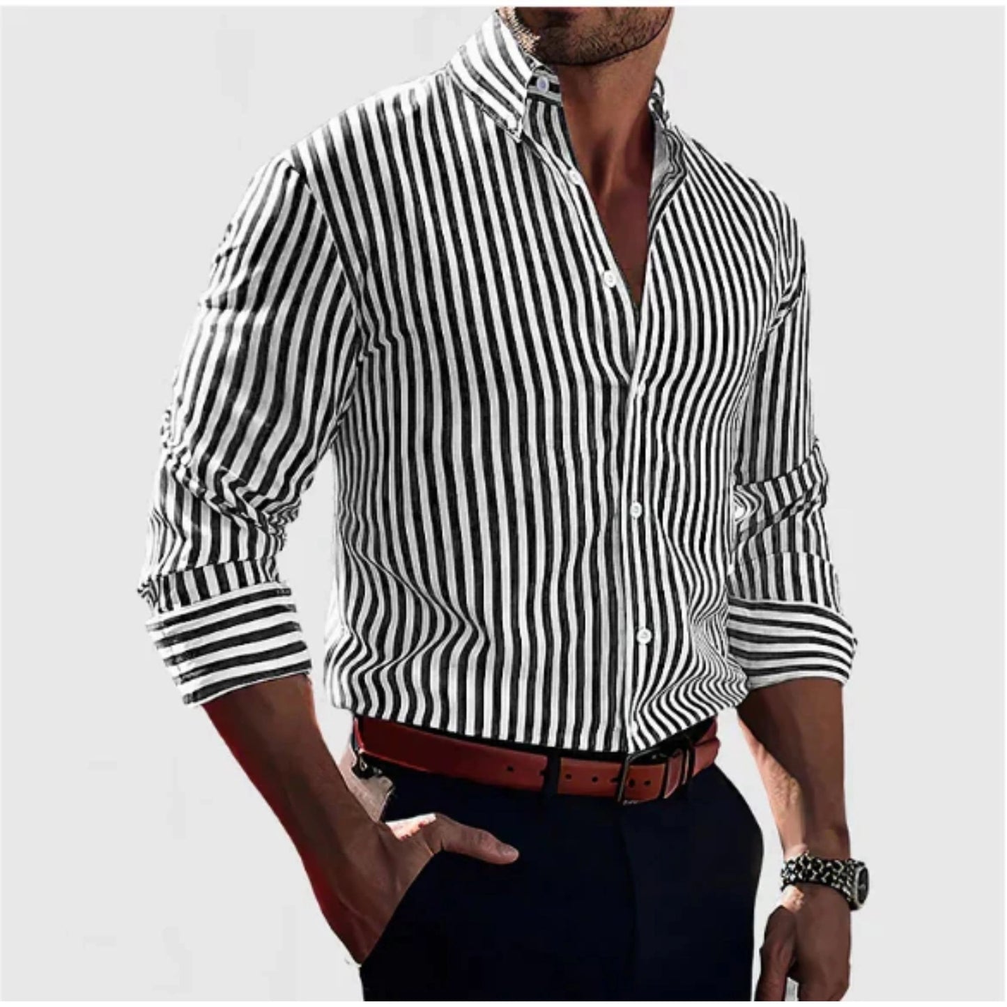 Sylvestre | Striped Men's Shirt – Classic And Modern Style 