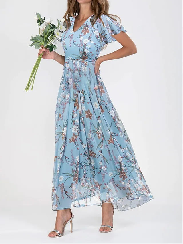 Lénaëlle | Vestido Largo Bohemio – Estilo Aéreo y Silueta Elegante 