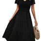 Sophie | Bohème Chic Kleid mit kurzen Ärmeln 